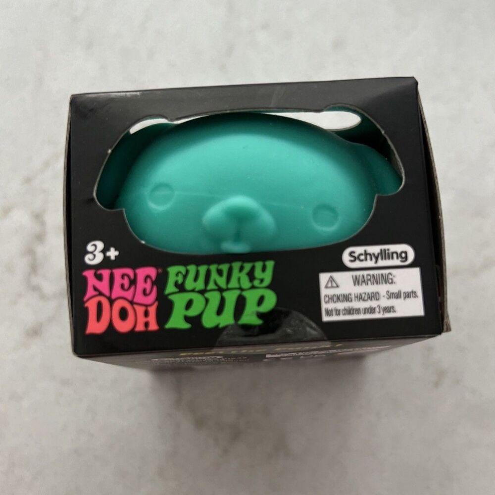 NeeDoh Funky Pup  Squish Toy  Teal/Blue